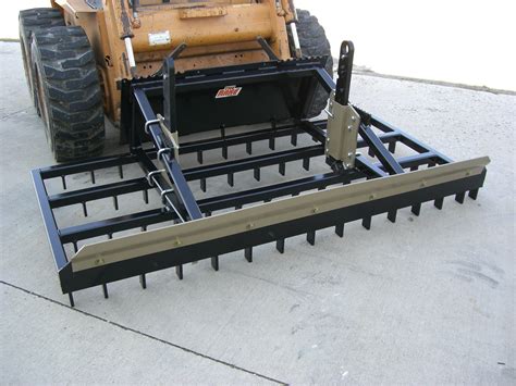 grader rake for skid steer|landscape attachments for skid steer.